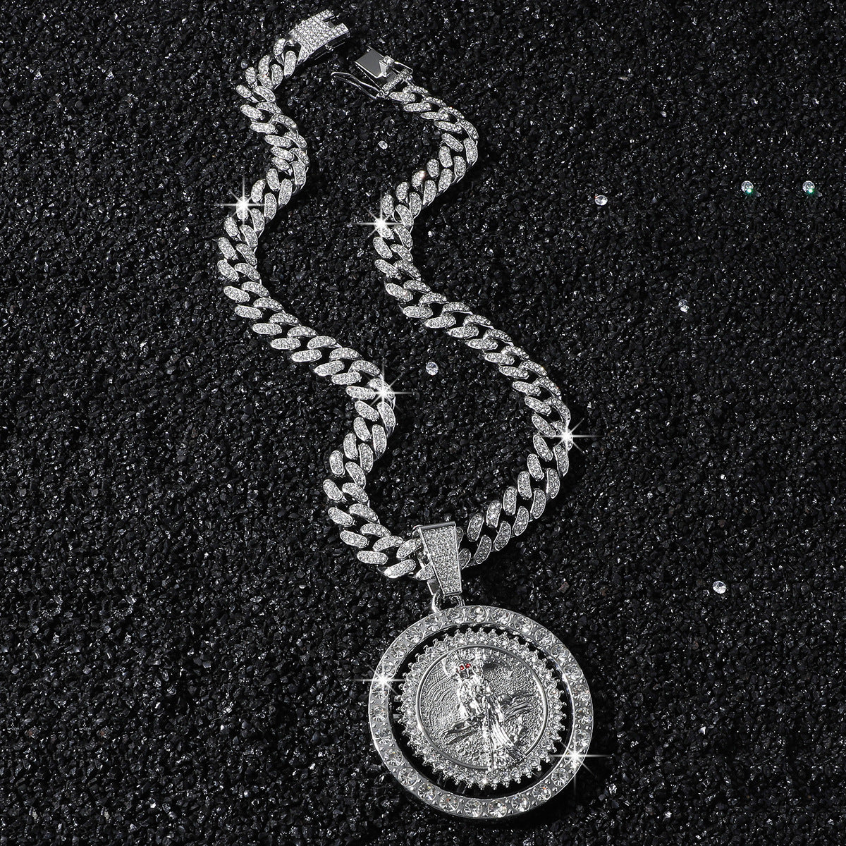 Hip-Hop Style Death Scythe Cuban Chain Pendant Necklace