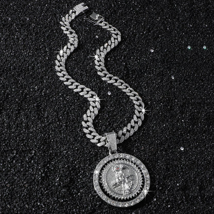 Hip-Hop Style Death Scythe Cuban Chain Pendant Necklace