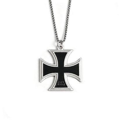 Men's German Iron Cross Pendant Necklace