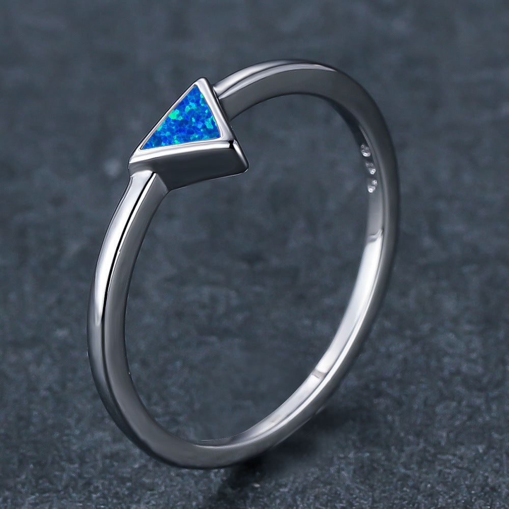 Women's Triangle Opal ring
