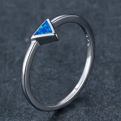 Women's Triangle Opal ring