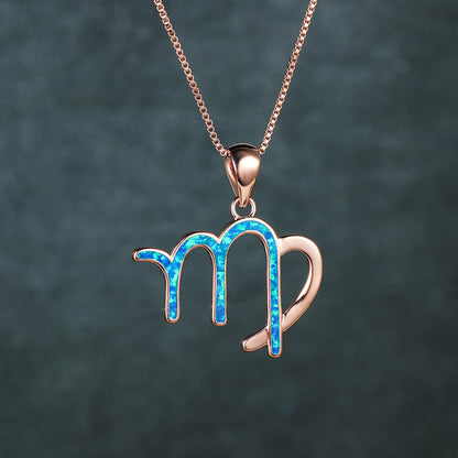 Opal Virgo Constellation Necklace