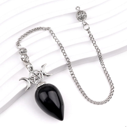 Natural crystal water droplet three-phase moon spirit pendulum