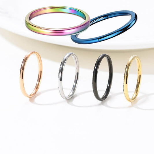 2mm 6-Color Minimalist Aperture men's&women's Ring