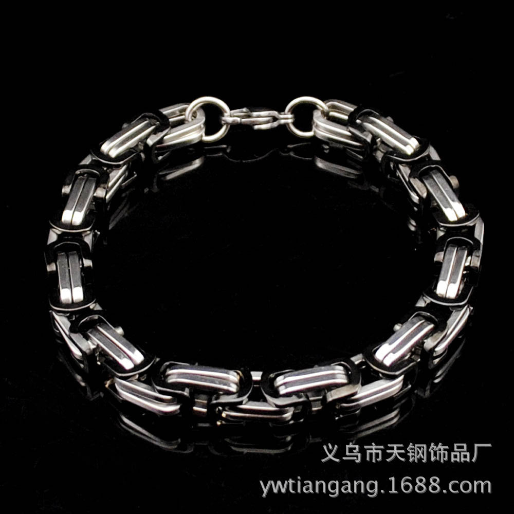 Men’s Stainless Steel Section Chain Bracelet Minimalist Fashion Wrist Jewelry