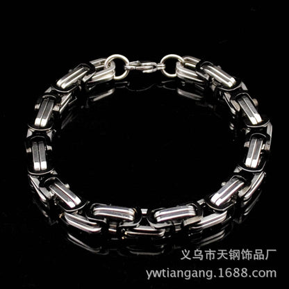Men’s Stainless Steel Section Chain Bracelet Minimalist Fashion Wrist Jewelry