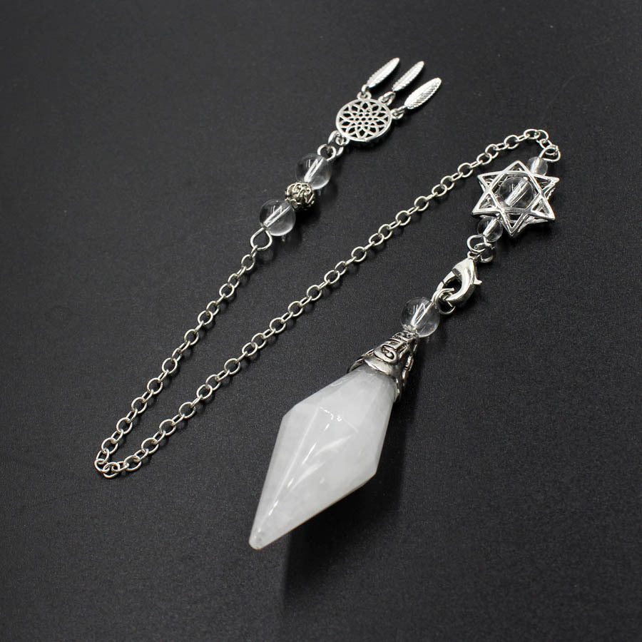 Dreamcatcher 12-Facet Crystal Stone Pyramid Spirit Pendulum