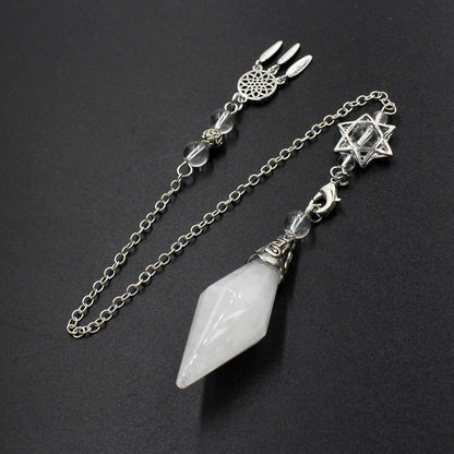 Dreamcatcher 12-Facet Crystal Stone Pyramid Spirit Pendulum