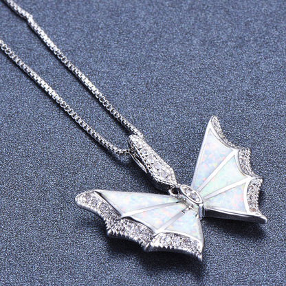 Aubrey Small Diamond Butterfly-shaped Necklace