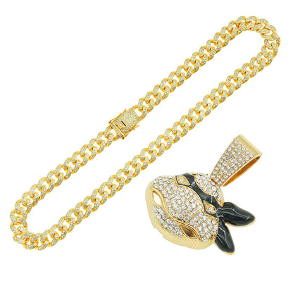 Hip-Hop 3D Cartoon Avatar Cuban Chain Pendant Necklace