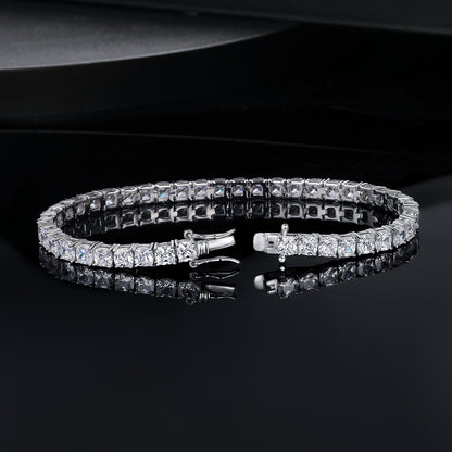 Women&Men's 4mm Zircon Single-Row Cuban Tennis Bracelet