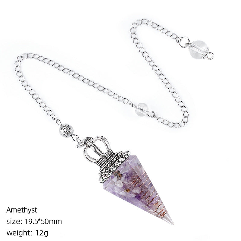 Crystal Crown Yoga Meditation Accessory Hexagonal Cone Spirit Pendulum