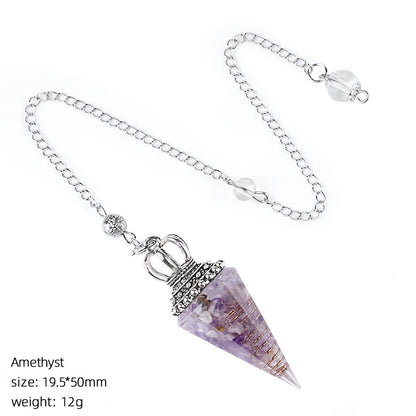 Crystal Crown Yoga Meditation Accessory Hexagonal Cone Spirit Pendulum