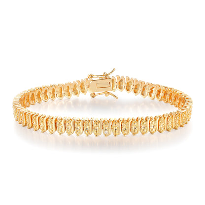 Women&Men's Hip-Hop Hollowed-Out Zircon Tennis Bracelet