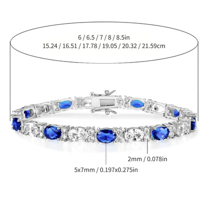 Women&Men's 5mm Cubic Zirconia Tennis Cuban Bracelet