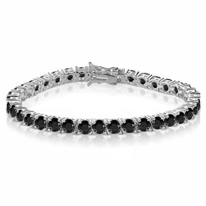 Women&Men's 3-4mm Black Nano Zircon Bracelet