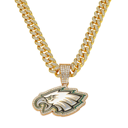 Hip-Hop Style Eagle Cuban Chain Pendant Necklace