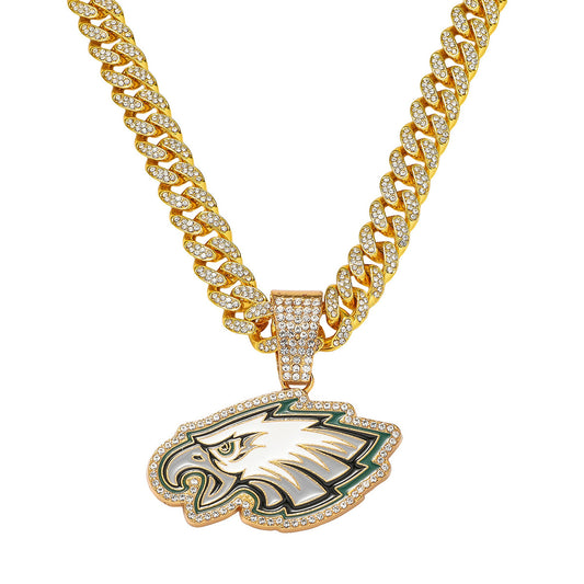 Hip-Hop Style Eagle Cuban Chain Pendant Necklace