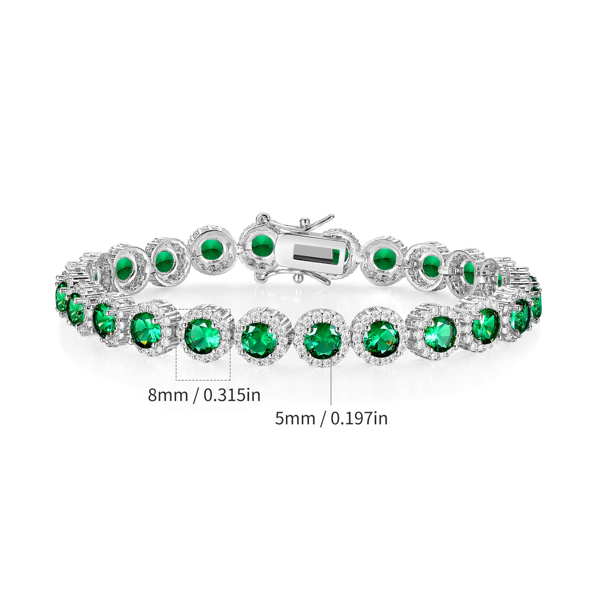 Women&Men's 8mm Tennis Bracelet With Cubic Zirconia