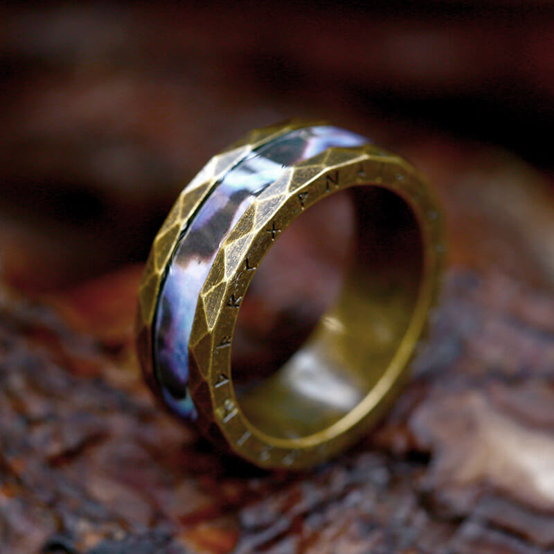 Men's Nordic Minimalist Viking Letter Fashion Stainless Steel Ring