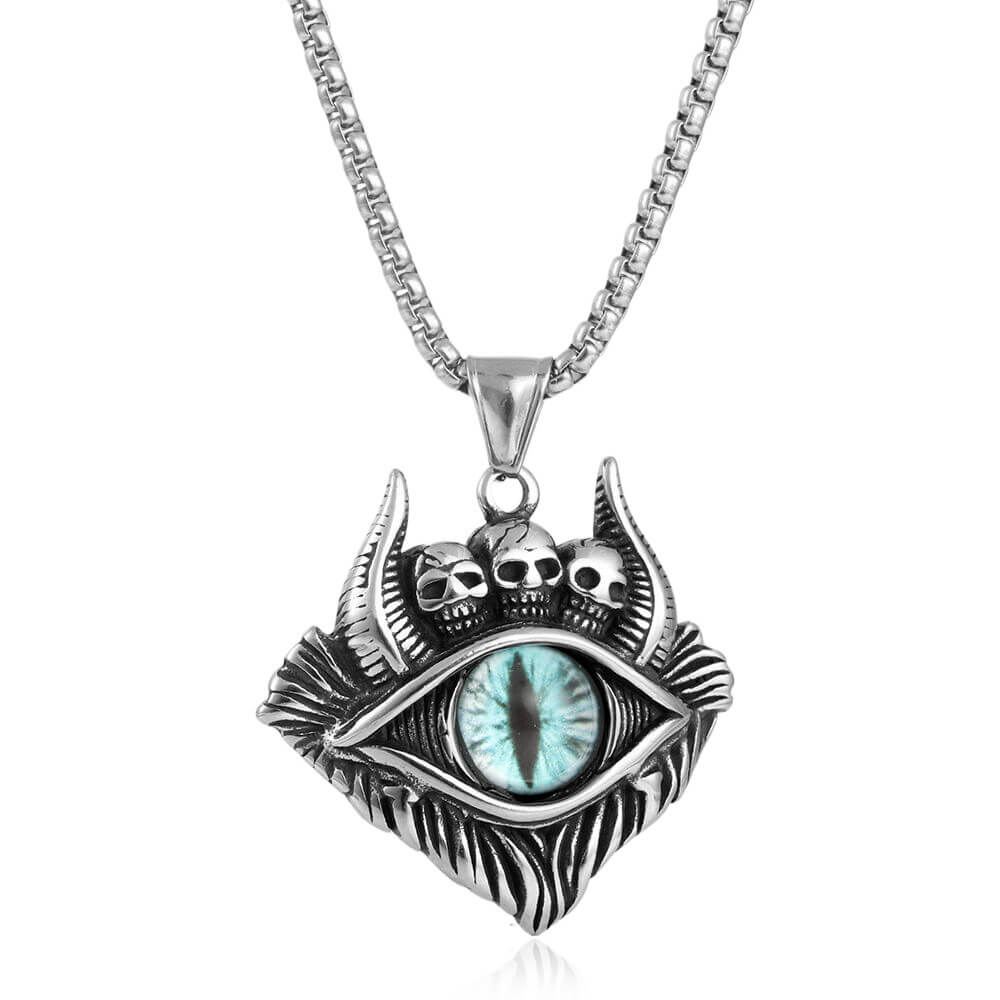 Men's Vintage Devil's Eye Pendant Necklace