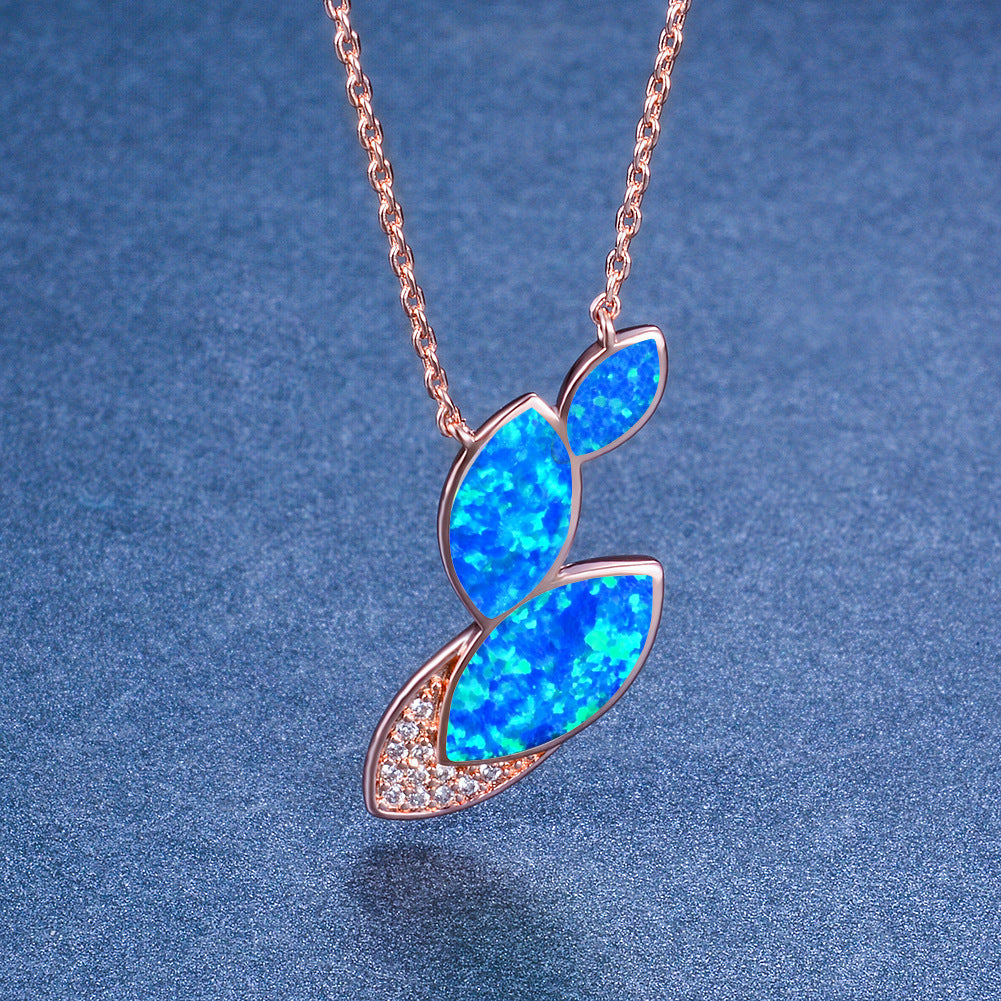 Leaf Opal Necklace
