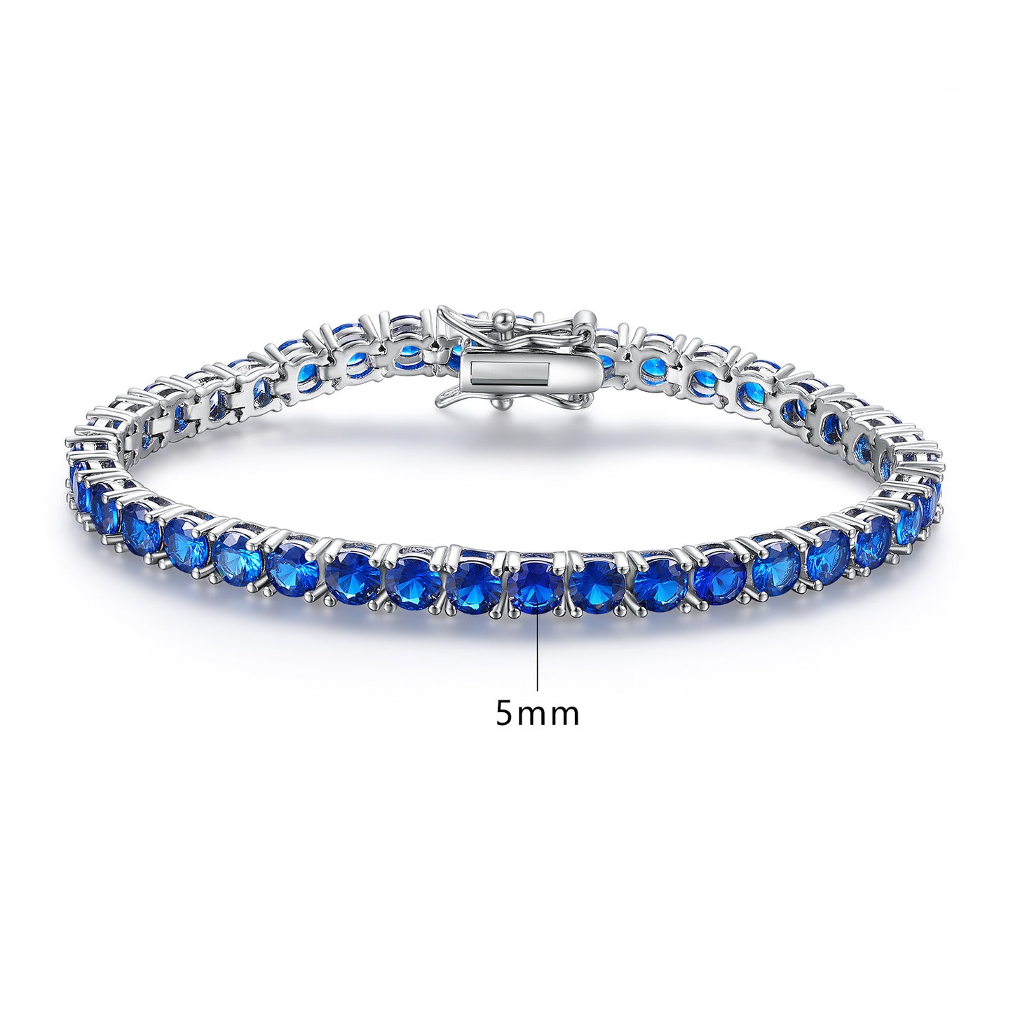 Women&Men's 5mm Blue Spinel Tennis Bracelet