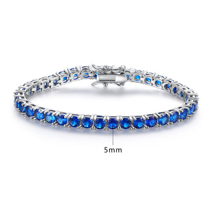 Women&Men's 5mm Blue Spinel Tennis Bracelet