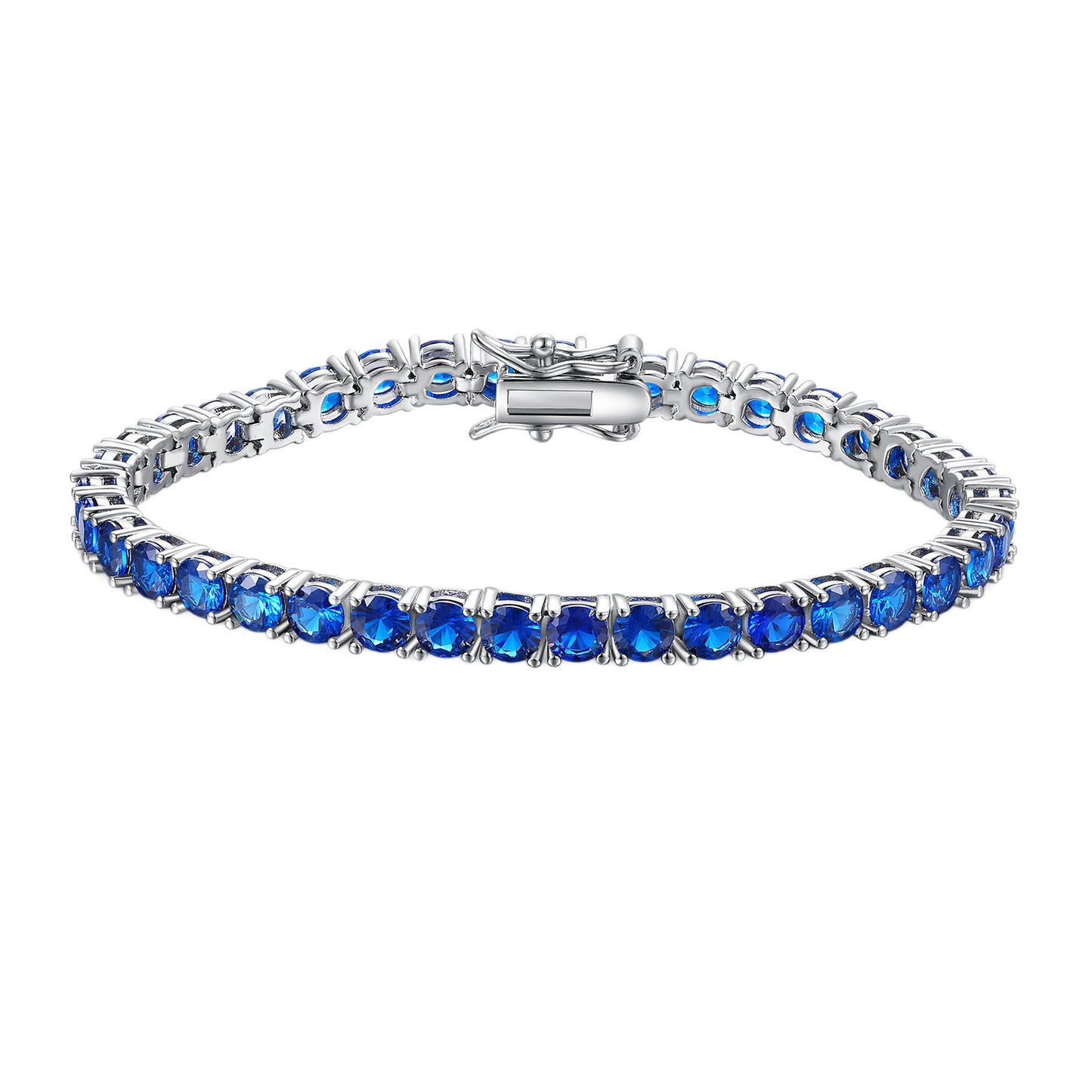 Women&Men's 5mm Blue Spinel Tennis Bracelet