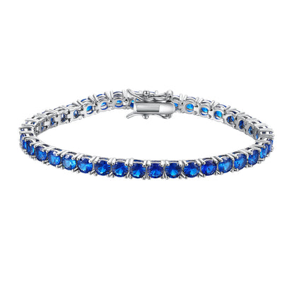 Women&Men's 5mm Blue Spinel Tennis Bracelet