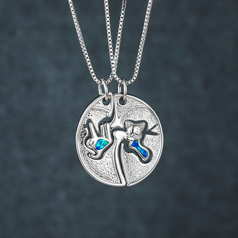 Opal Fox Jigsaw Puzzle Set Necklace