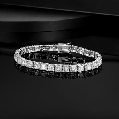 Women&Men's 5mm Square Zircon 18k Gold Plated Tennis Bracelet