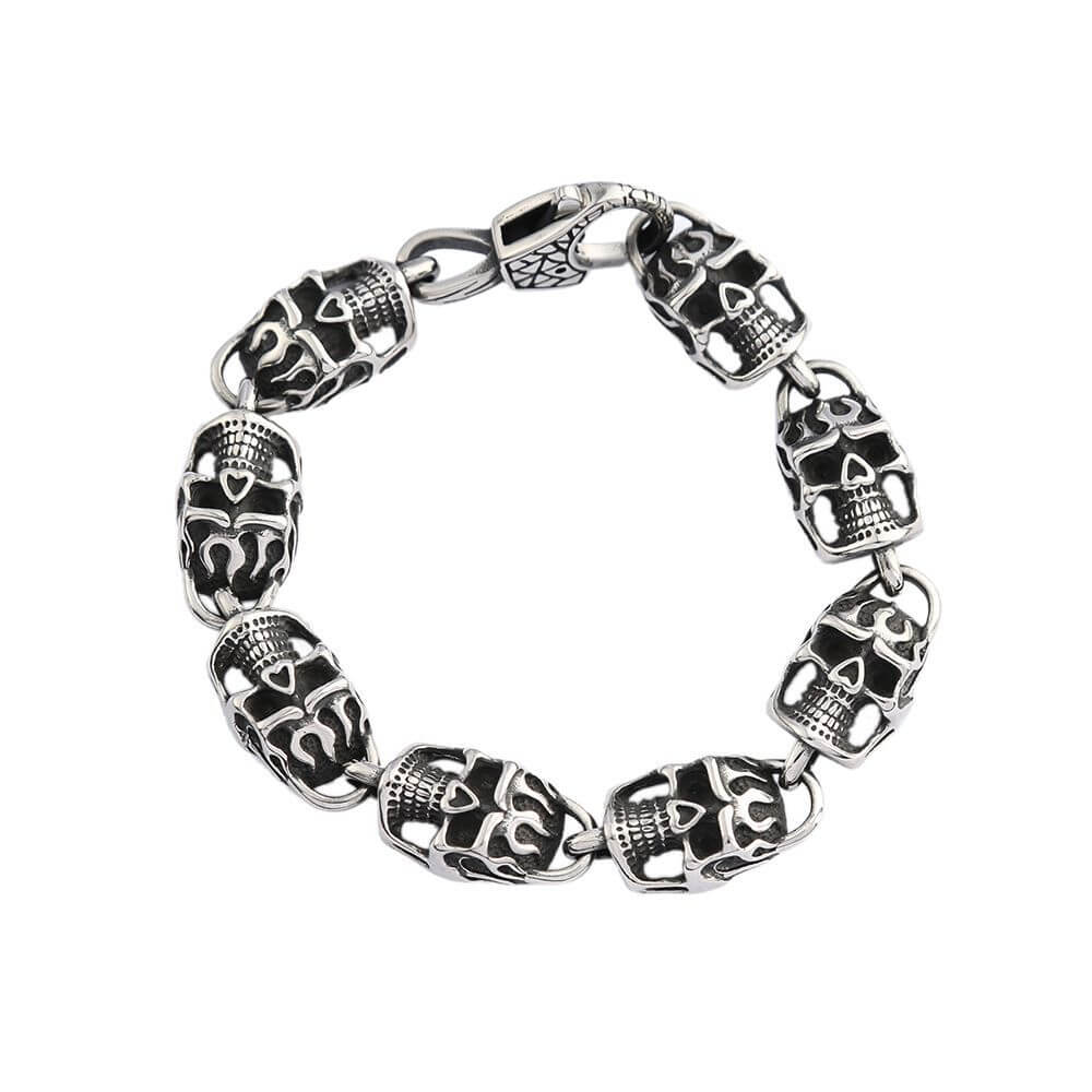 Punk Bold Skull Stainless Steel Men's Bracelet