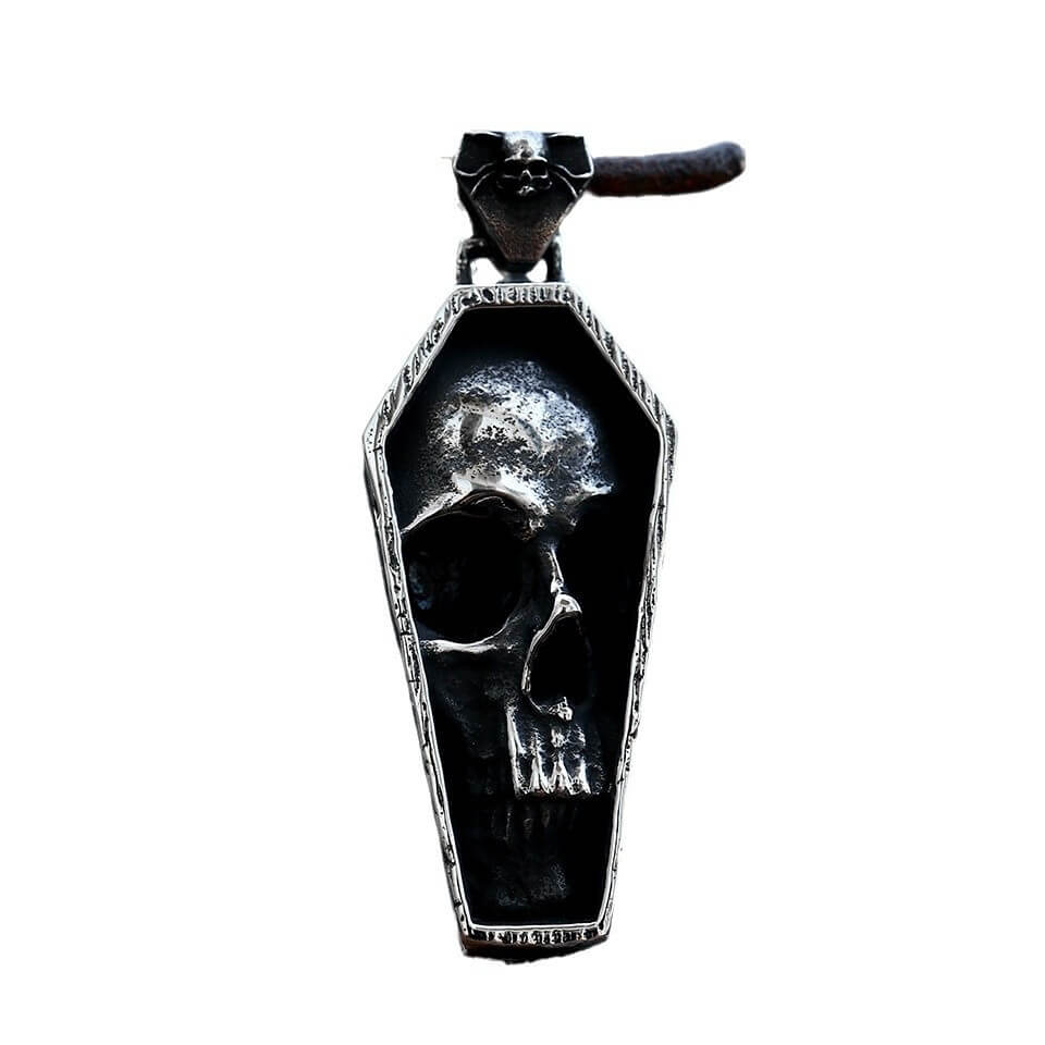 Men's Punk-Style Vampire Coffin Pendant Necklace