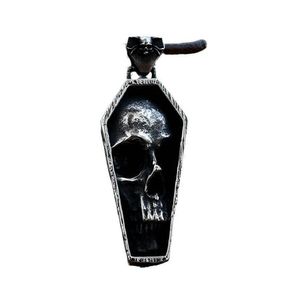 Men's Punk-Style Vampire Coffin Pendant Necklace
