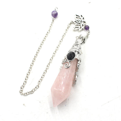 Lotus Crystal 12-facet Cone-shaped Spirit Pendulum