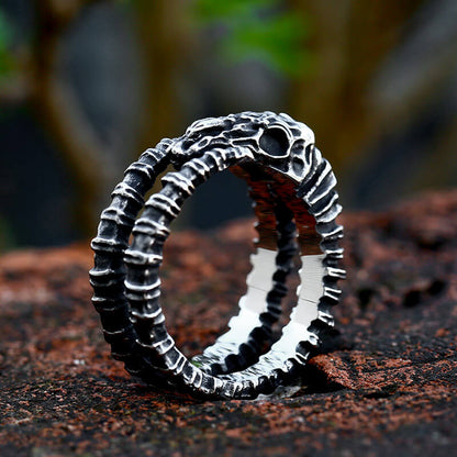 Men's Goat skull open-ring pendant