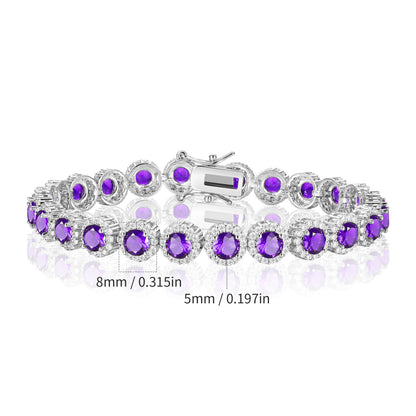 Women&Men's 8mm Tennis Bracelet With Cubic Zirconia