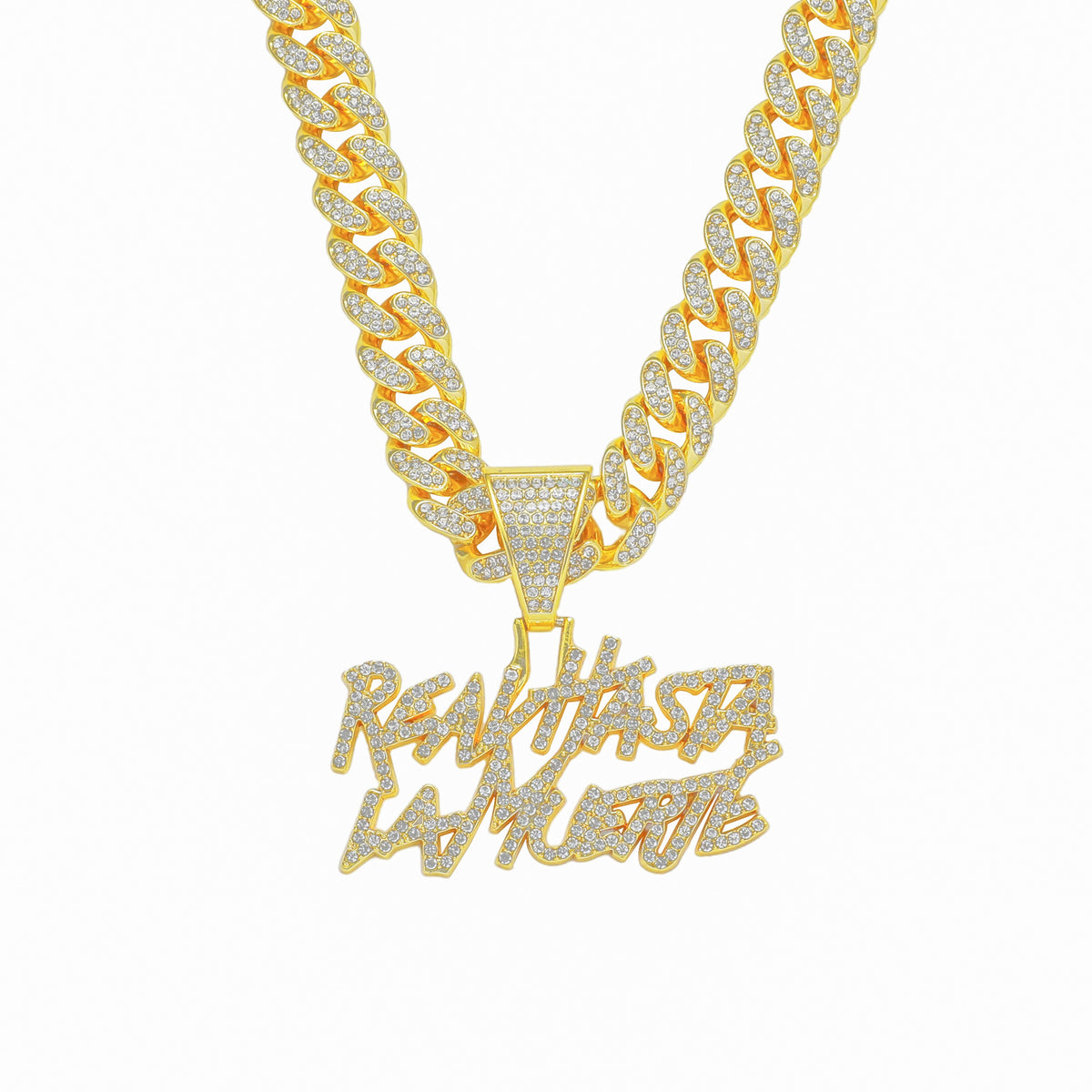 Trendy Hip-Hop Style Personalized Letter Cuban Chain Pendant Necklace