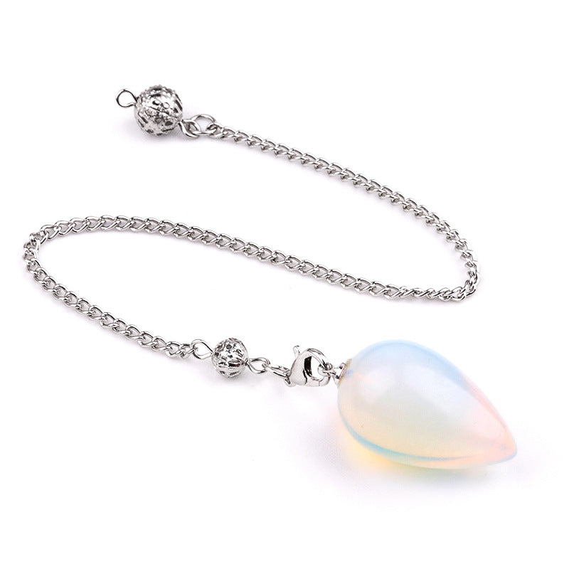 Vintage yoga meditation teardrop-shaped natural crystal spirit pendulum