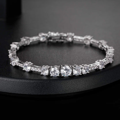 Women&Men's Fashionable Cubic Zirconia Cuban Tennis Bracelet