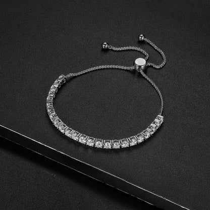 Women&Men's Adjustable Inlaid Zircon Tennis Bracelet