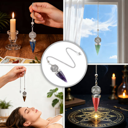 Crystal Silvery All-Seeing Eye Spirit Pendulum