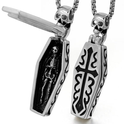 Men's Retro Gothic Style Openable Pendant Necklace