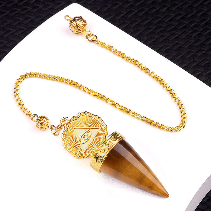 Crystal Golden All-Seeing Eye Spirit Pendulum