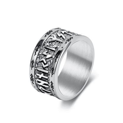 Viking script men's ring
