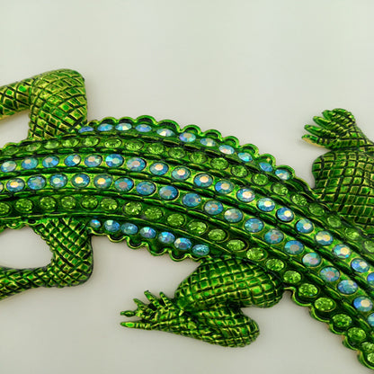 Hip-Hop Vintage Large Crocodile-Shaped Cuban Chain Pendant Necklace