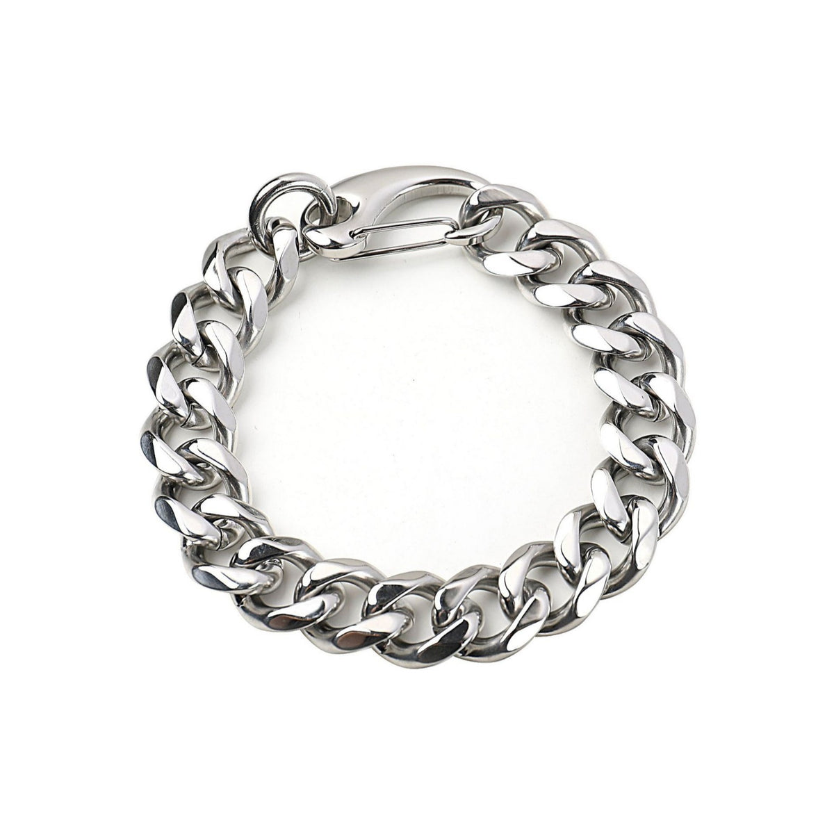 Men’s Hip Hop Stainless Steel Cuban Link Bracelet Fashion Street Wrist Jewelry