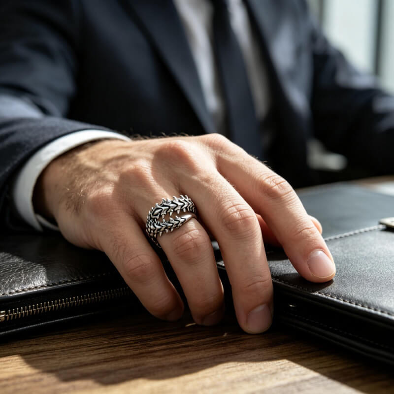 Vintage Men's Twisted Dragon-Shaped Ring