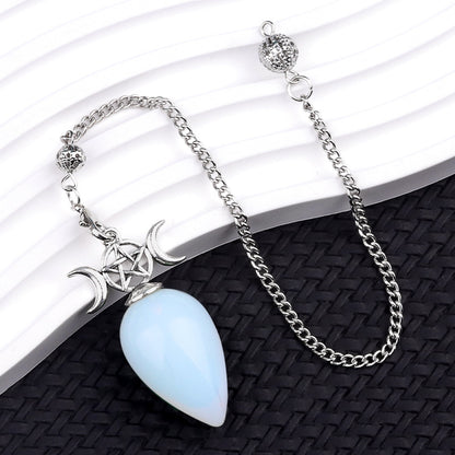 Natural crystal water droplet three-phase moon spirit pendulum